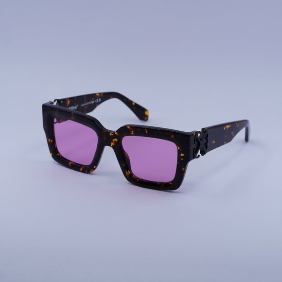 Off-White OERI14D MYSTIC 6030 Sunglasses Havana Square Frame, Pink Lenses - Picture 5 of 10